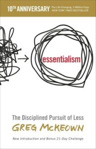 Book Cover for Essentialism by Greg McKeown