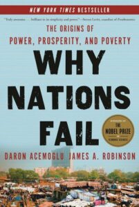 Book Cover for Why Nations Fail by Daron Acemoglu and James Robinson
